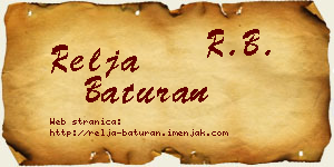 Relja Baturan vizit kartica